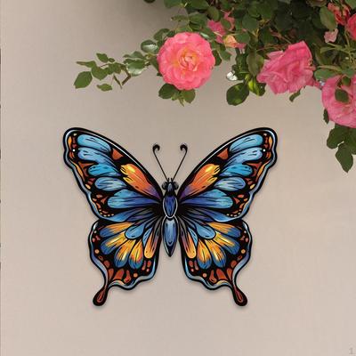 Schmetterling Wandkunst Hängendes Stück für Innen- und Außenbereich, Eisenskulptur Küche und Feiertag