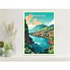 Machu Picchu Lisbon Vintage Travel Poster Canvas Print  Retro City Tourism Wall Art for Living Room Decor