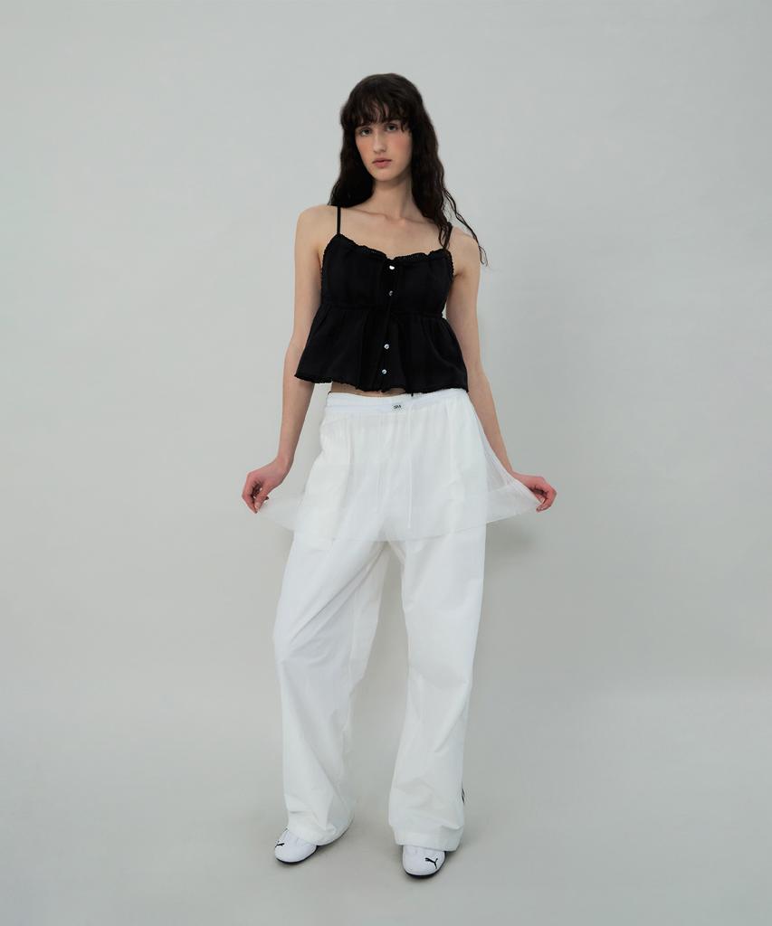 GROVE Dion Sheer Skirt (White)
