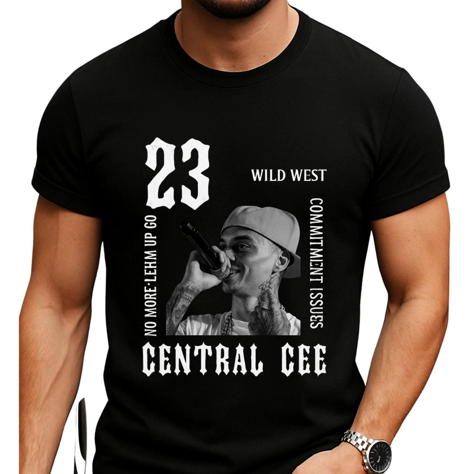 Футболка Central Cee Wild West, Футболка Central cee, Футболка Central Cee, Рэпер Shi M