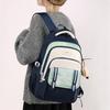 Fashion Contrasting Color Junior High School Girl Schoolbags Widened Reinforced Shoulder Strap Teenager Backpack Lightweight Large Capacity Book Bag