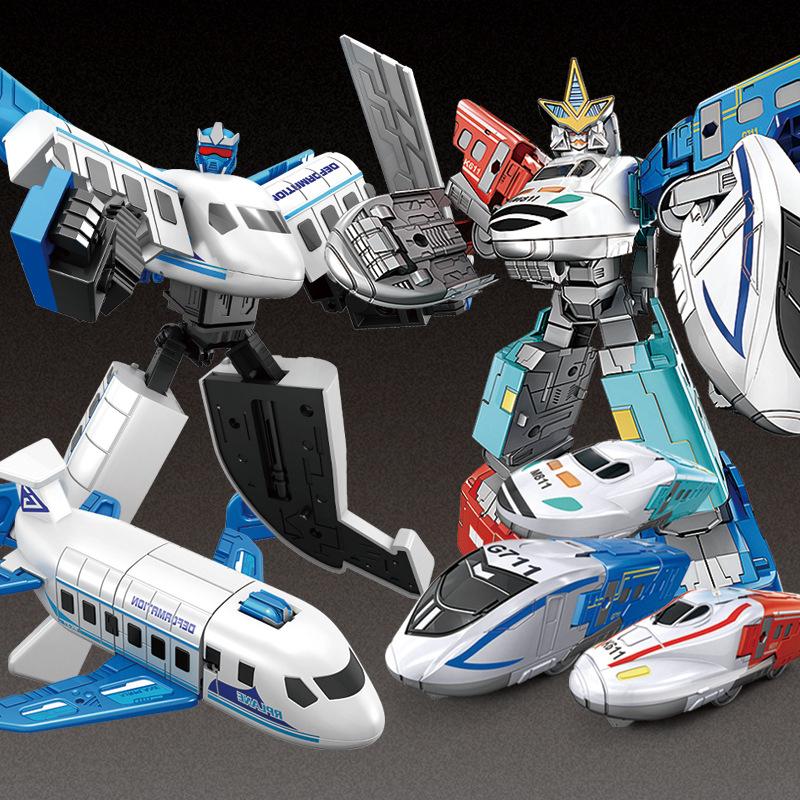 ZZKJ 19CM Cool Transformation Toys Anime Robot Car Tank Aircraft Dinosaur Models Action Figures Children Boys Gifts