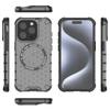 For iPhone 15 Pro Magnetic Case Honeycomb Texture TPU+PC Anti-drop Phone Cover