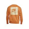 Nike Logo Print Crew Neck Sweatshirt Men Tops Orange DO2972-213