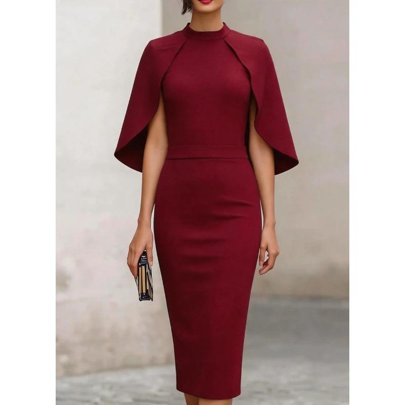 GMXIA Women's Fashion Summer Spring O-Neck Solid Color Print Casual Dresses