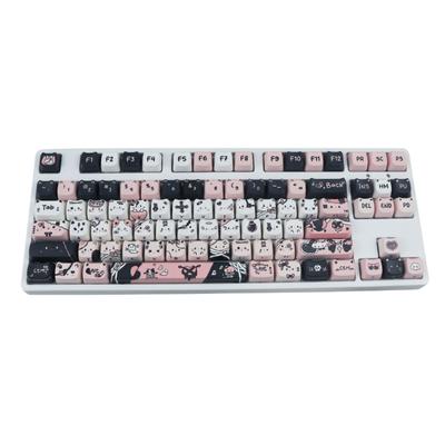 Quality 132key PBT Keycaps Featuring Charm Cats Designs Keycaps for 61 87 96 98 104 108 Mechanical Keyboards Keycap