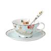 Countryside Ceramic Coffee Cup And Saucer Set Floral Tea Pot Design Afternoon Tea Cup for Party Home Drinking Wedding Gift