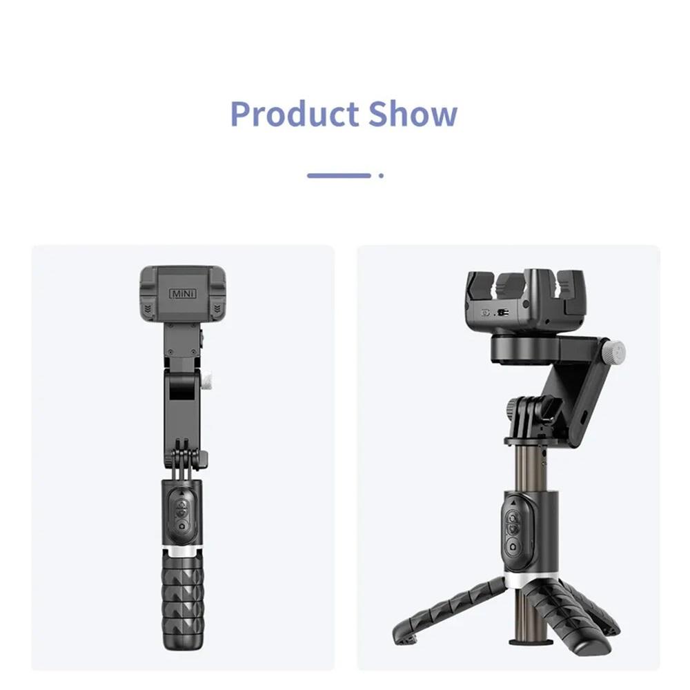 Universal Joint Stabilizer, Handheld Mobile Phone Selfie Stick Holder, With Fill Light, Bluetooth Follow Shooting Mode