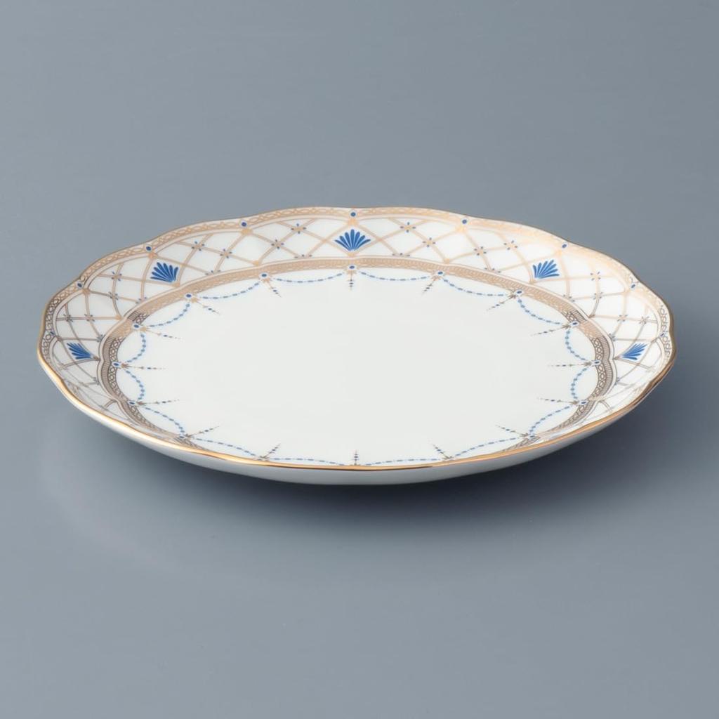NARUMI Prima Donna Plate, 19cm, Gold, Stylish, Gorgeous, Elegant, Cake Plate, Flat Plate, Made In Japan, Gift Boxed, 52476-1410