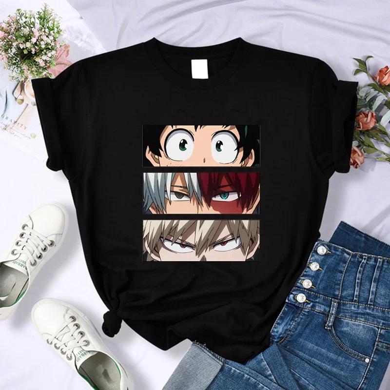 Japanese Anime My Hero Academia T Shirt Women Boku No Hero Academia Manga T-shirt Bakugou Himiko Toga Graphic Tees Tshirt