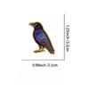 1Pcs Collar Lapel Pins Metal Badges Jewelry Punk Enamel Pin Cartoon Crow Brooch For Coat Halloween Brooches Party Gift