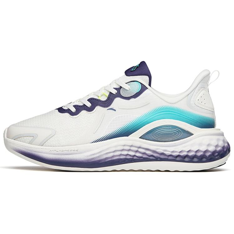 ANTA Runninng Series Sneakers  White Green Purple  Men s 112145556S-4 EU 40