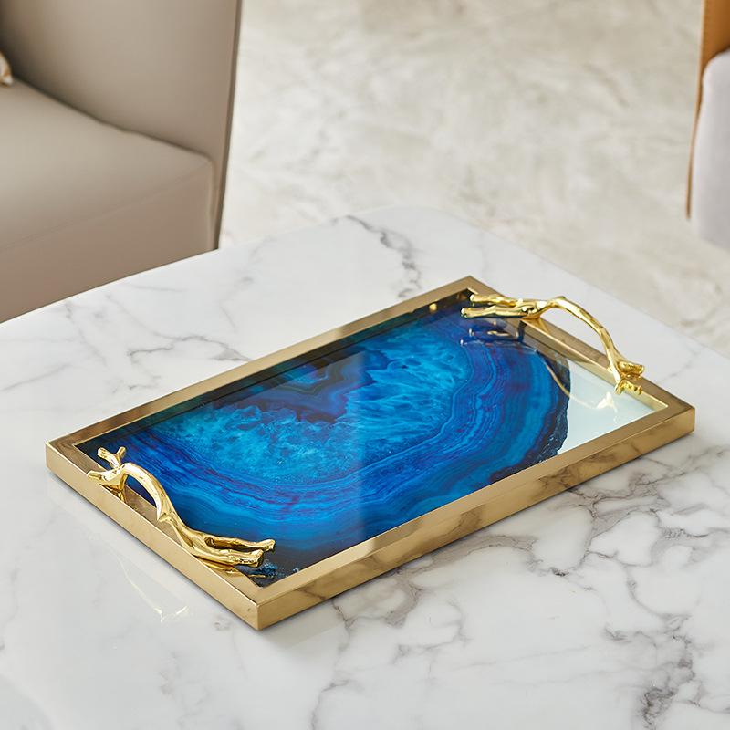 

Metal Storage Tray Rectangular Luxury Organization Tray Modern Aesthetic Household Decorative Trays Home Kitchen Accessories