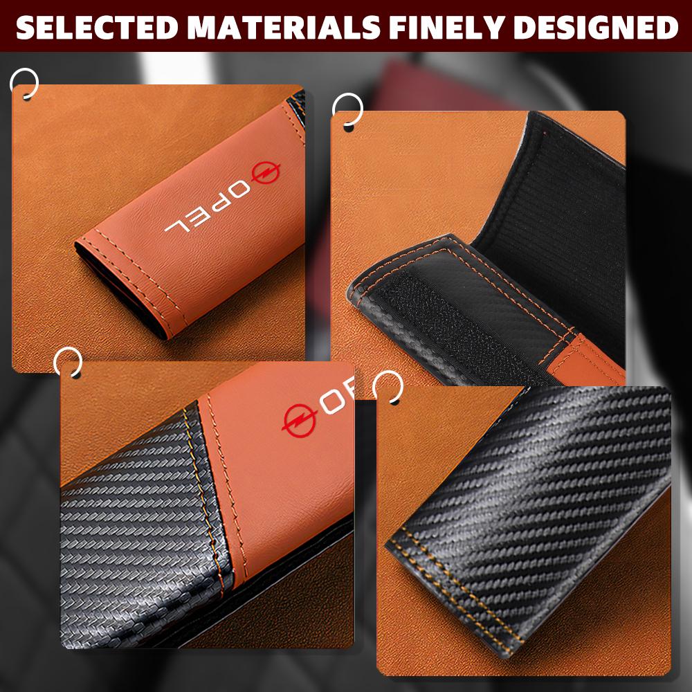 1/2pc Car Seat Belt Shoulder Cover Breathable Protection Pad For Opel OPC Astra J H G K Insignia Corsa D B E Mokka Car Valve Cap