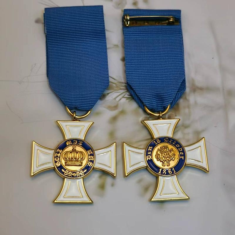 Replika Pruského korunního kříže Rytířský Hohenzollernský královský rod/Řád královského řádu, odznak