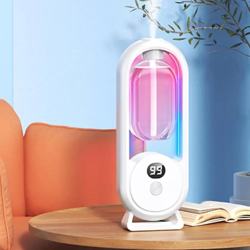 Digitaler Aromatherapie-Diffusor mit Stimmungslicht 1000mAh Auto-Spray 5 Modi Timer Luftbefeuchter für Schlaf Ätherischer Öl-Diffusor 50ml