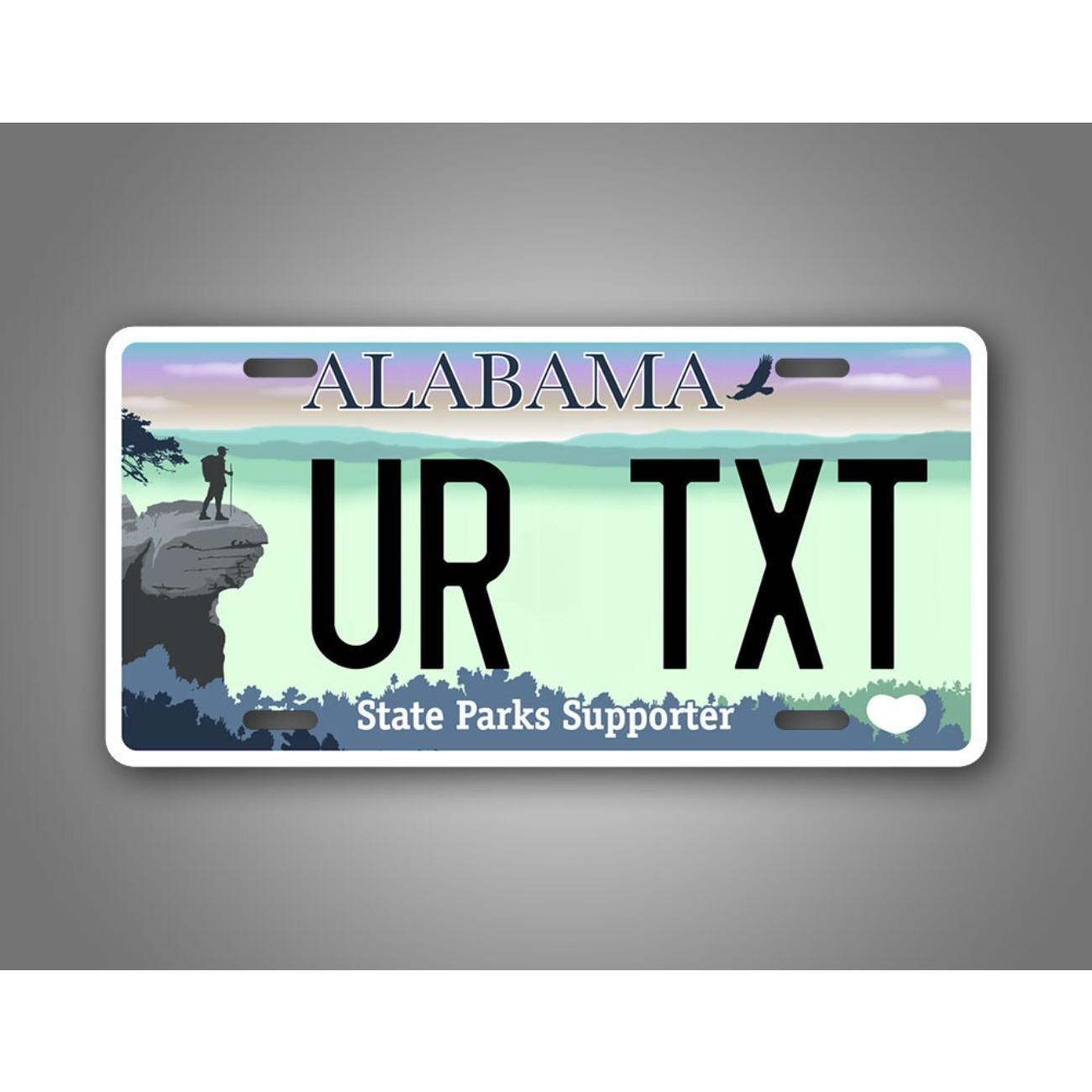 Metal Tin Sign Alabama State Parks Lover Custom Auto Tag Decorative Plaque белый