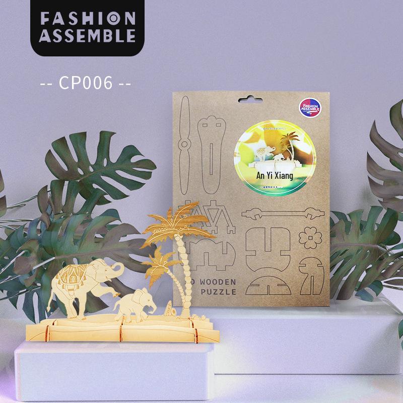 3D DIY Wooden Phone Stand Puzzle Toy - Hands-Free Assembly Model Ornament