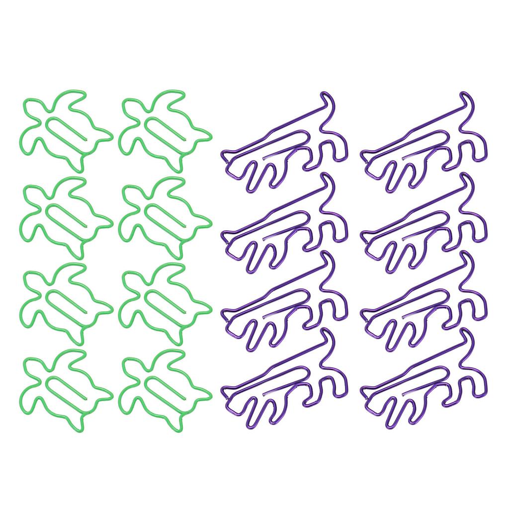 100 Stück niedliche Büroklammern im Tierstil, exquisite, helle, galvanisierte, rutschfeste, ausgefallene Büroklammern für F