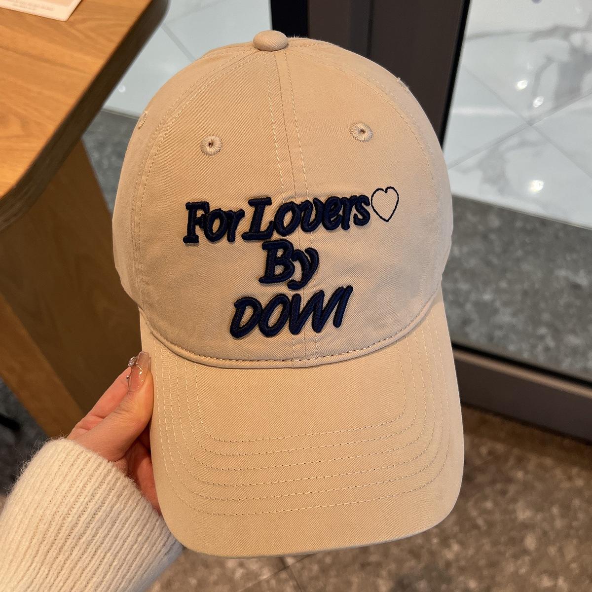 

Korean Version Letter Embroidery Soft Top Baseball Cap Both Men Women Versatile Easy To Wear With A Small Face Sun Protection Hat Head Adjustable хаки