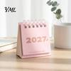 Functional Workstation Memo Pad Mini Desk Calendar 2027, Jan. 2027 to Dec. Standing Flip Small Vertical Desktop Calendar, 12 Monthly Planner