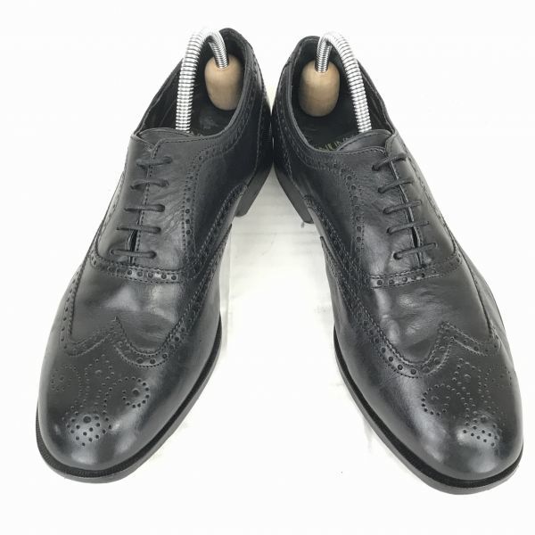 Vintage 80-tals-90-tal Nunn Bush USA Goodyear Welt Läder Vingtippskor Svart 26.5(BEGAGNAD)