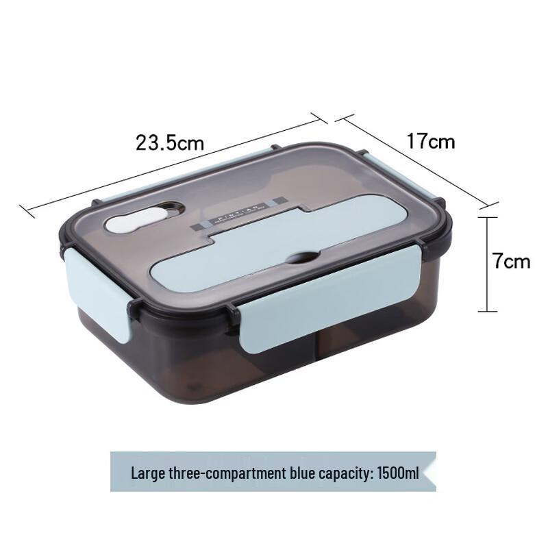 Microwaveable 3-Compartment Food Storage Container