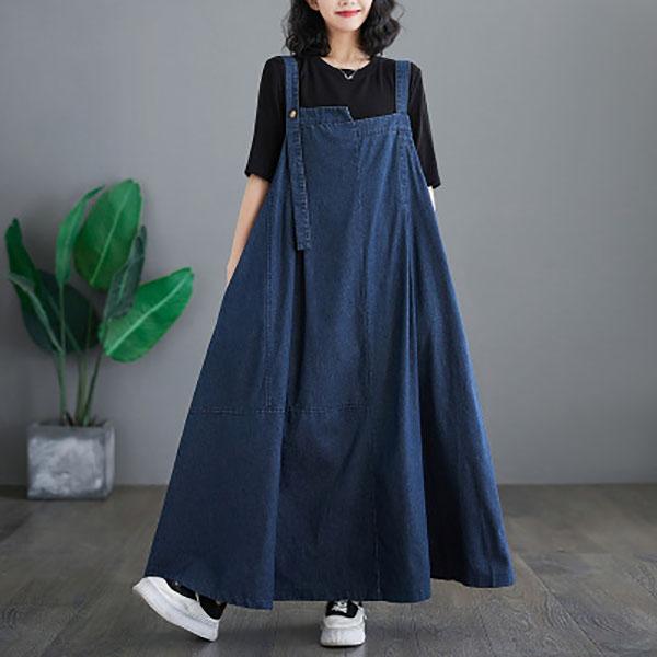 Plus Size Fashionable Plus-Size Denim Skirt for Women Loose-Fit Spring Summer Style Waist Belt Design Women's Clothing
