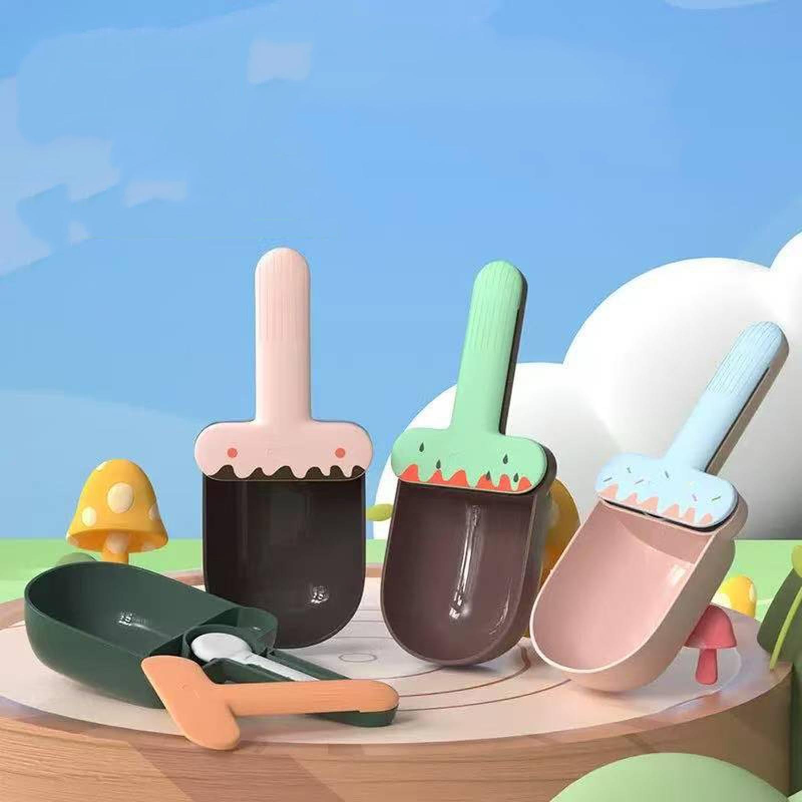 

Совок для корма для домашних животных с клипсой - Универсальная ложка для кормления собак, цвет случайный one size