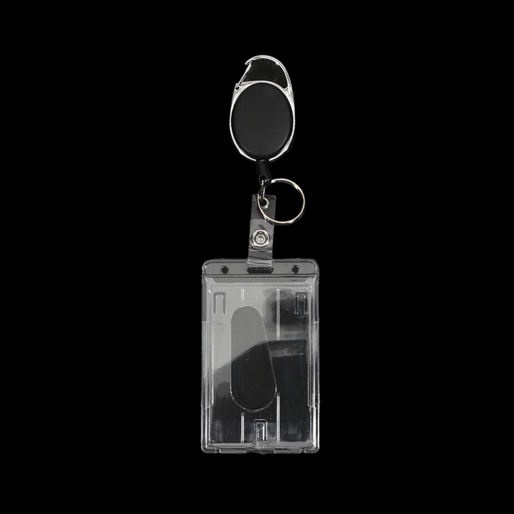 Transparent  Card Holder Keychain Badge Set Lanyard ID Card  Clip  Neck Strap Nurse Business  Card  Holde Key Clip Wholesale