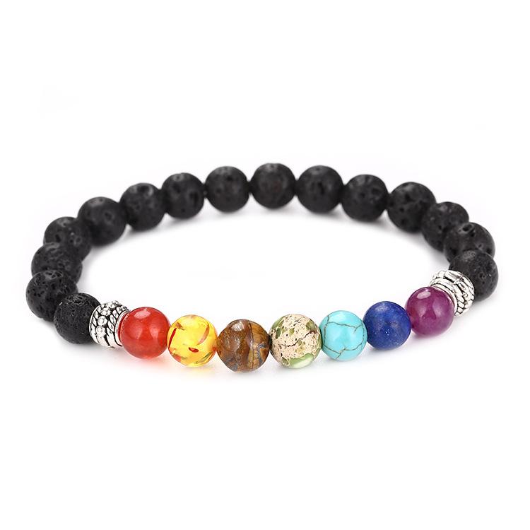 

Volcanic Stone Natural Stone Agate Stone Beaded Bracelet Bracelet