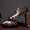 Mens Shoes Casual Luxury Derby Shoes Genuine Leather Business Brogue Shoes Pointed Toe Elegant Formal Shoes High Quality Oxford