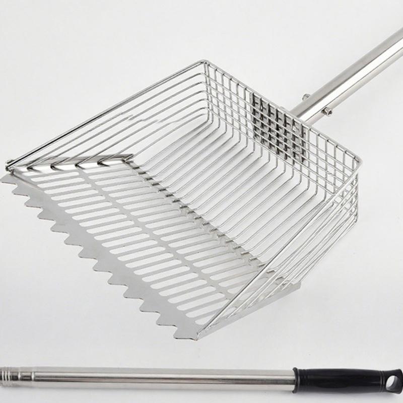 Extended Handle Poultry Sifting Shovel MultiPurpose Cleaning Tool Litter Scooper for Chicken Coops and Pet Waste Removal