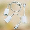 Ceramic E27 Lamp Holder Heat Resistant Extension Socket 360Degree Rotation For LED Bulbs 400W Bathroom Ceiling Light Fix