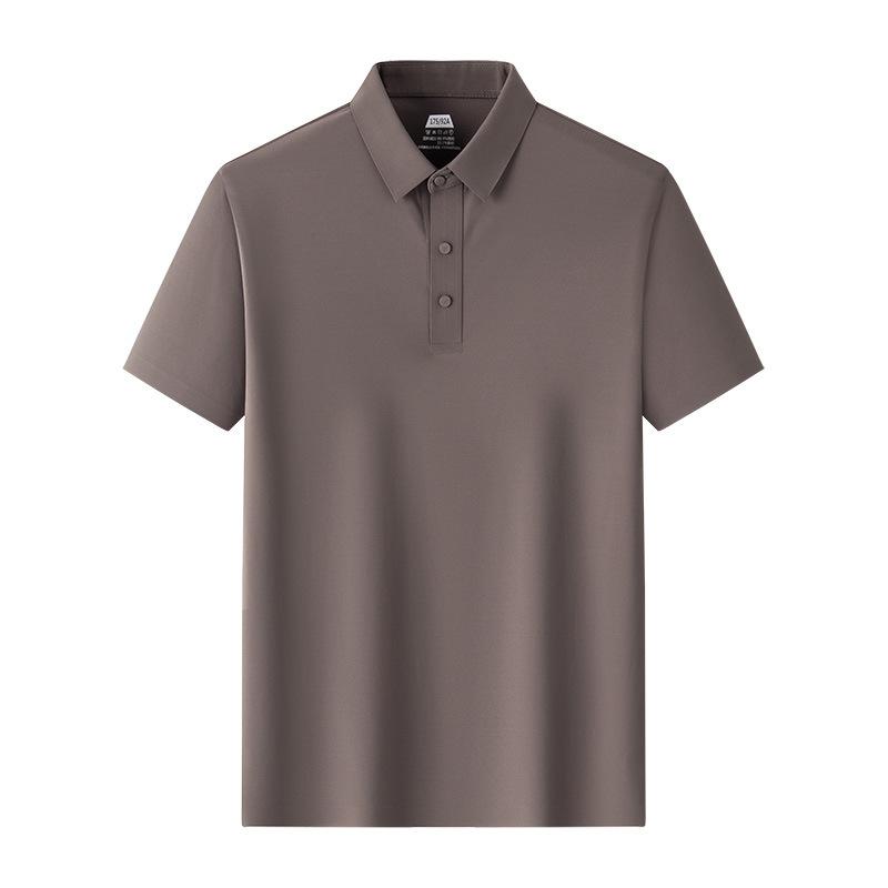 Summer Men's Lapel Polo Shirt Men's Short Sleeve Casual Business High-end Top Men's Clothing