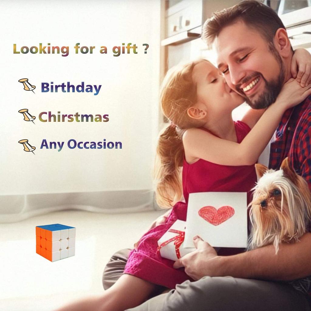 3x3x3 Stickerloser Speed Cube Verbessert Konzentration Reaktionsfähigkeit Gedächtnis Pädagogisches Puzzle (35mm)