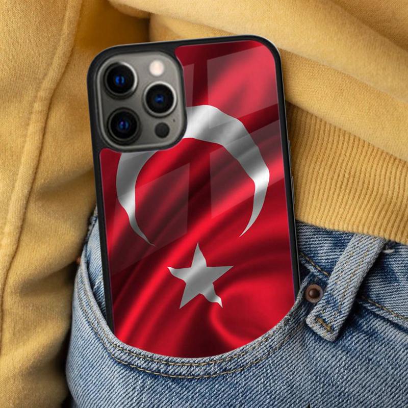 Türkei Flagge Weiche Handyhülle für iPhone 17 Air 16e Pro max 15 Pro 13 14 Plus 11 12 MagSafe Magnetische Hülle