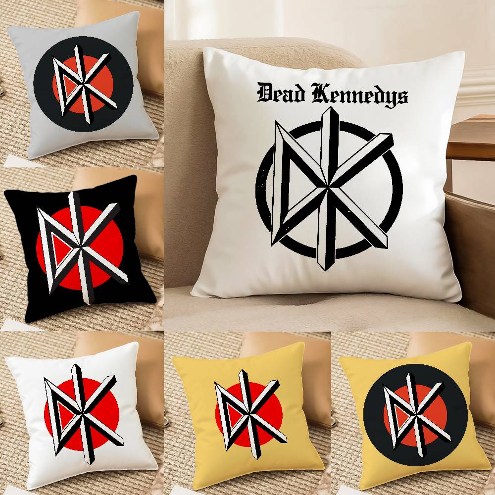 D-Dead Kennedys Kissenbezug Anti-Milben Kissenbezug Versteckter Reißverschluss seidig Sofa Kissenbezug