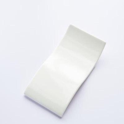 LISM Nordic Ceramic Wave Edge Appetizer Dish Set, Pure White
