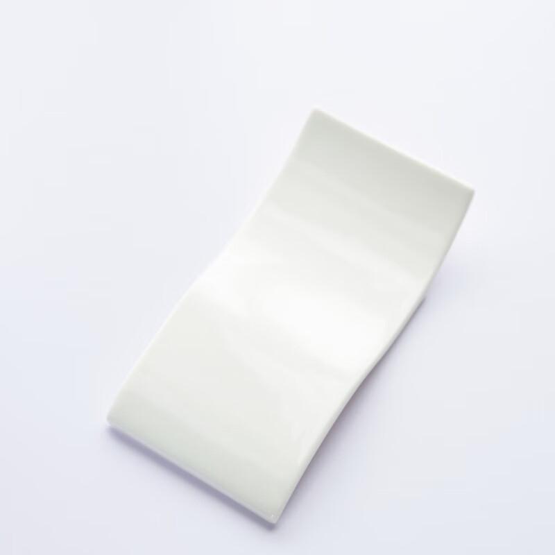 LISM Nordic Ceramic Wave Edge Appetizer Dish Set, Pure White