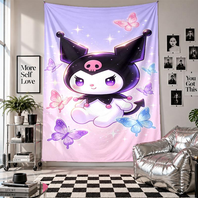 Wall TapestryKuromi Art Hanging Cloth Decorative Background Cover for Room Decoration
