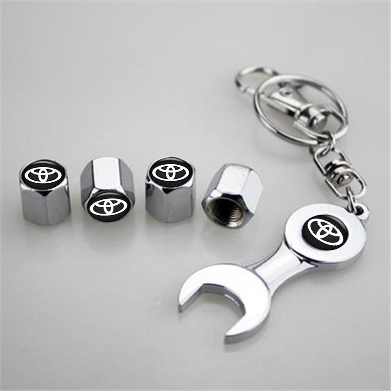 VTSJ3 Car Tire Valve Cap For Toyota Corolla Camry RAV4 CHR Yaris Prius Prado Auris Avensis Hilux Air Stems Caps Auto Dustproof Cover