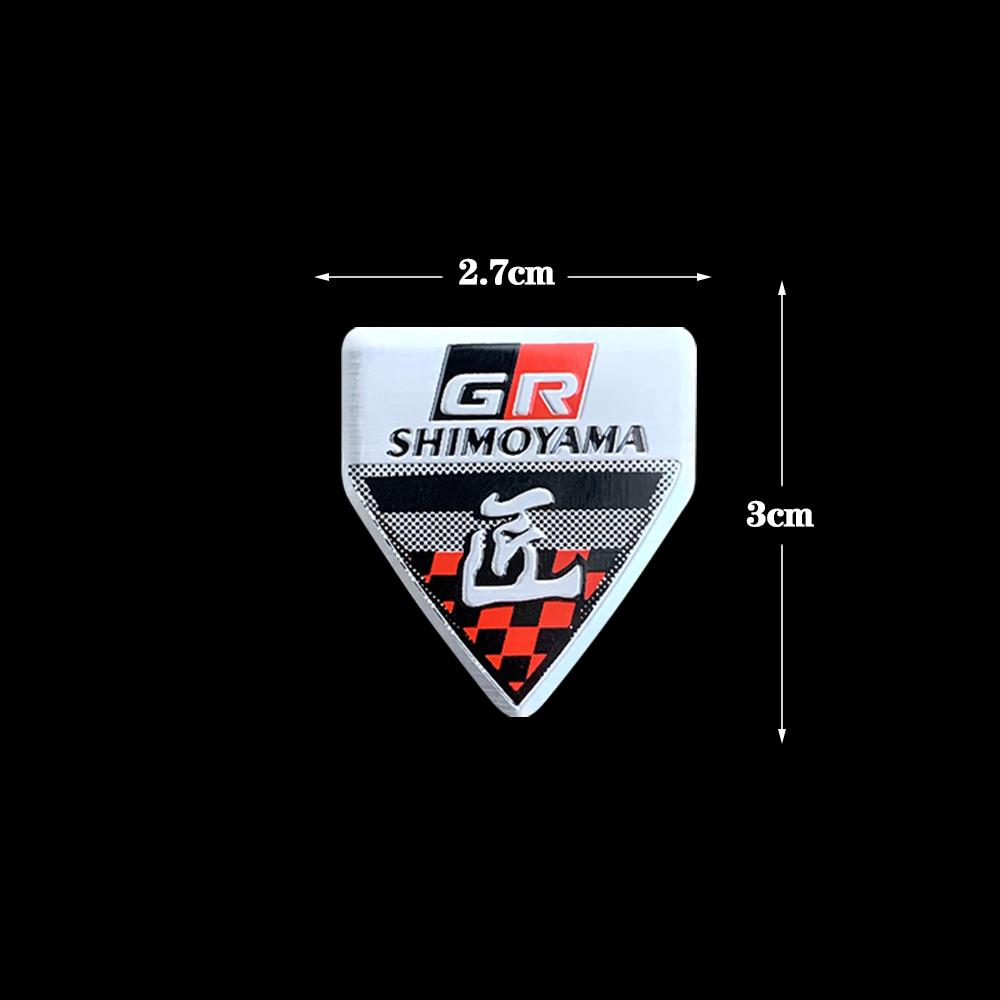 3D Aluminium Car Stickers Accessories Auto Body Tail Emblem Decals For Toyota Yaris Corolla Rav4 GR Logo GAZOO Racing GRSPORT