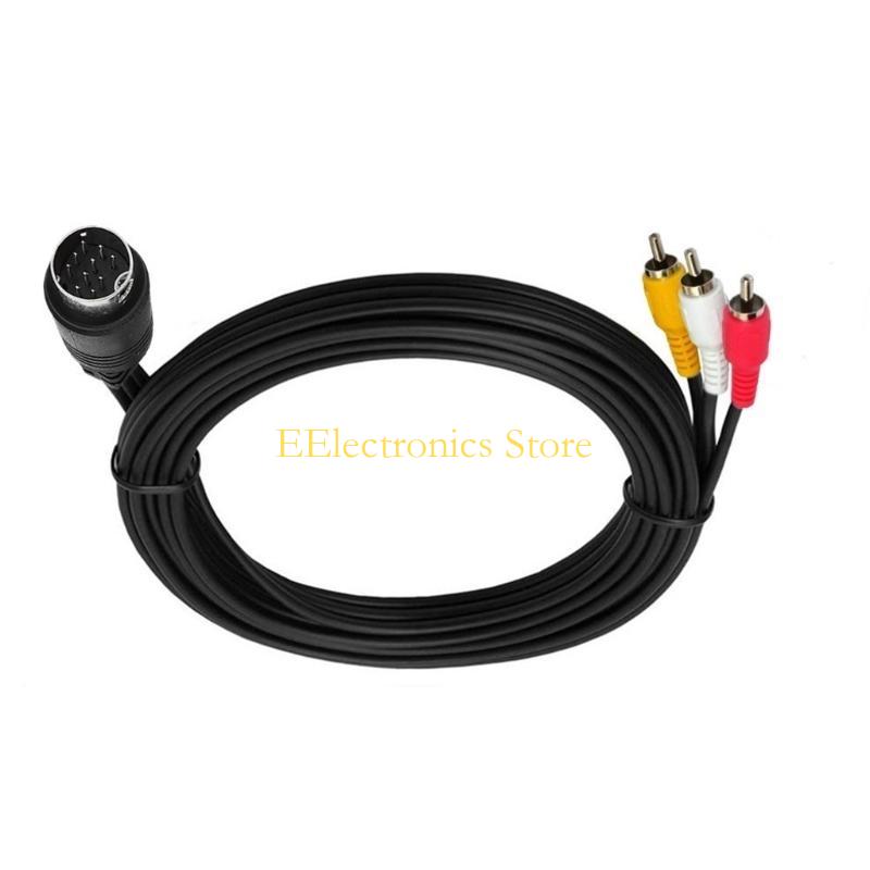 

B03C S Video to 3RCA Adapter Cable with 10PIN DIN Connector High Cord CN