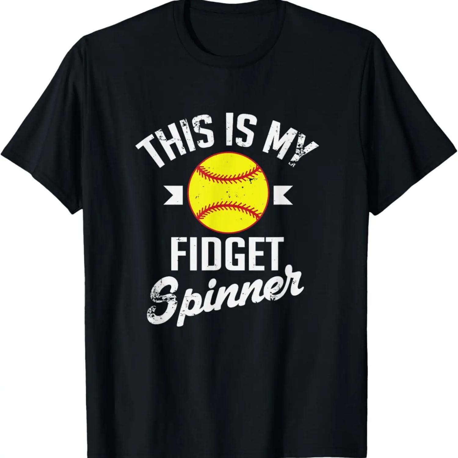 

This Is My Fidget Spinner Softball Baseball Athletic T-Shirt XXXXXL чорний