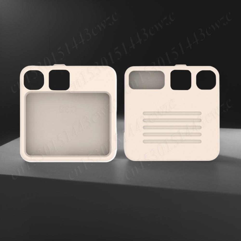 Silicone Protective Case Anti-Scratch Soft Silicone Cover with Lanyard Pocket Case Full Protection Cover for Rabbit R1 AI Device