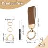 Leather Wristband Keychain Car Key Holder with Key Ring for ID Cards Brown [uxcell] 5-inch & Anti-Drop D-Ring, Unisex, & Wallets,