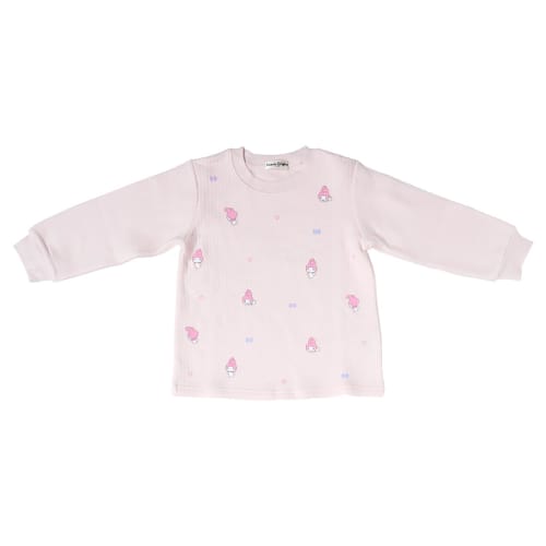 Sanrio Kids Quilt Pajamas My Melody 140cm 100% Cotton Long Sleeve Top and Bottom Set 237531