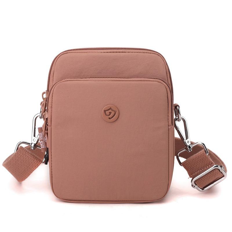 Casual Messenger Bag Women's Solid Color Vertical Small Bag Nylon Cloth New Fashion Mother Shoulder Bag Multi-layer Small Square Bag