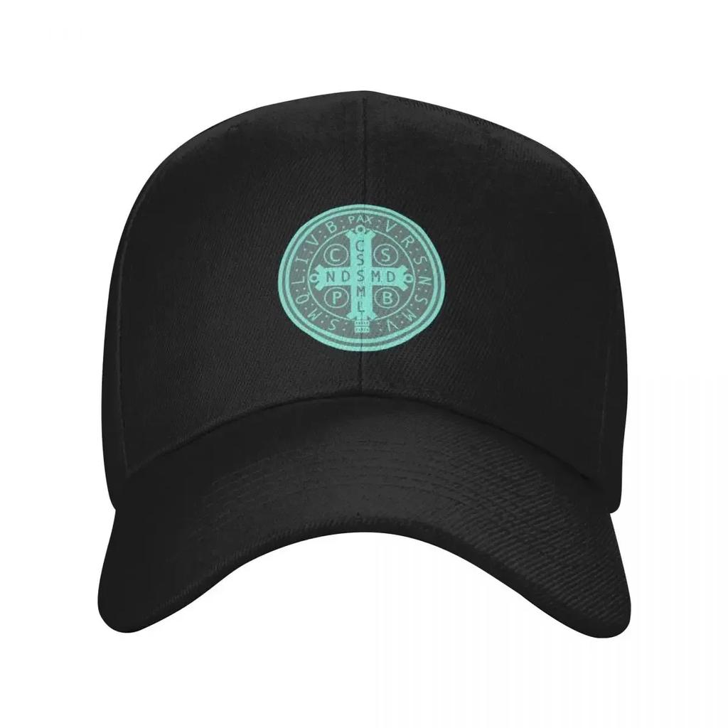 New Saint Benedict Medal Baseball Cap Sunhat Rugby Beach Bag Uv Protection Solar Hat Womens Unisexs